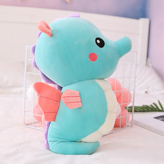 HKM-711763 Large Plush Toy Angel Seahorse Doll Pillow - Super Soft Crystal Fabric with PP Cotton Filler