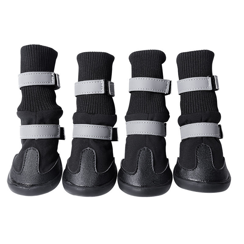 HKM-7118269 Durable Waterproof Snow Boots for Medium and Large Sizes in Black, Red, and Blue