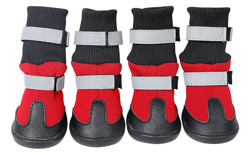 HKM-7118269 Durable Waterproof Snow Boots for Medium and Large Sizes in Black, Red, and Blue