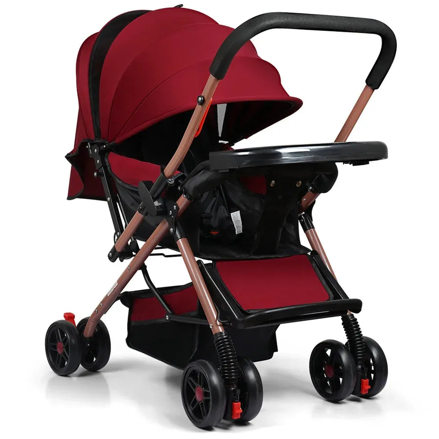 HKM-711827 Lightweight Foldable 3-in-1 Baby Stroller with Two-Way Configuration, Portable Travel Design