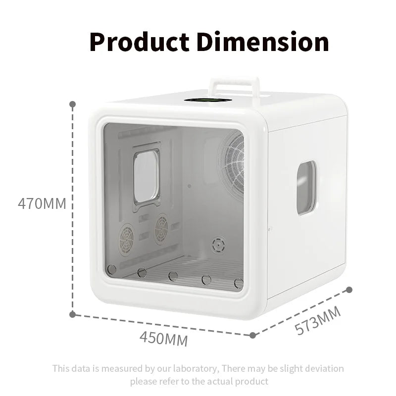 HKM-711891 Automatic Self-Drying Pet Grooming Dryer Box for Cats, Dogs, and Small Animals - 70L Capacity