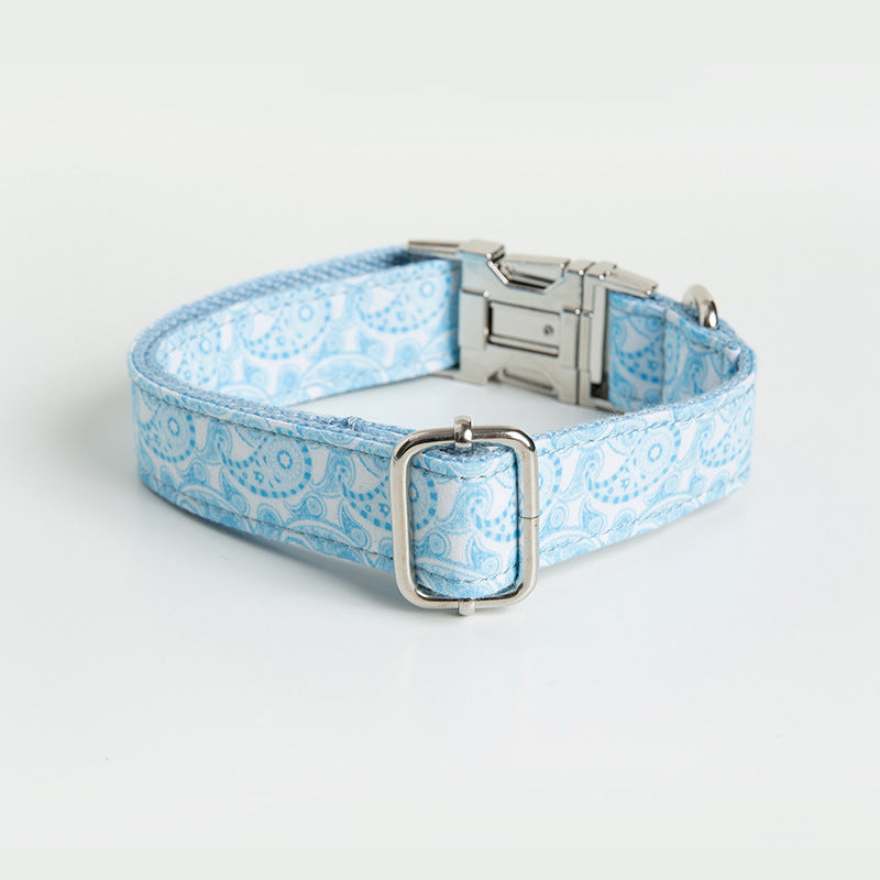 HKM-7119421 Zinc Alloy Buckle Paisley Dog Collar in Multiple Sizes