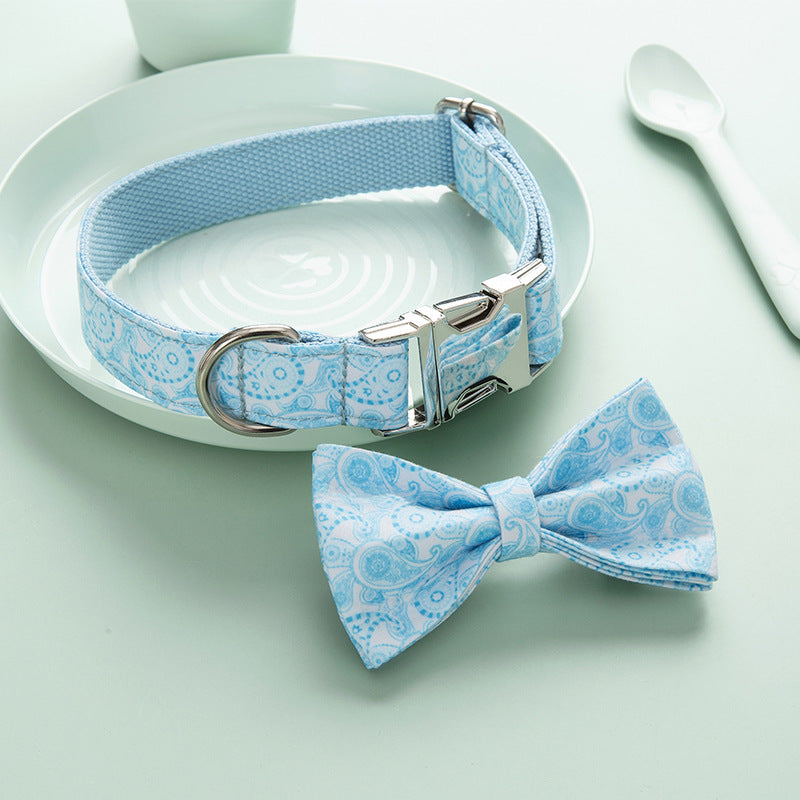 HKM-7119421 Zinc Alloy Buckle Paisley Dog Collar in Multiple Sizes