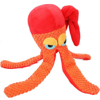 HKM-7120061 Durable Squeaky Octopus Plush Dog Toy with Creased Paper for Chewing and Playtime