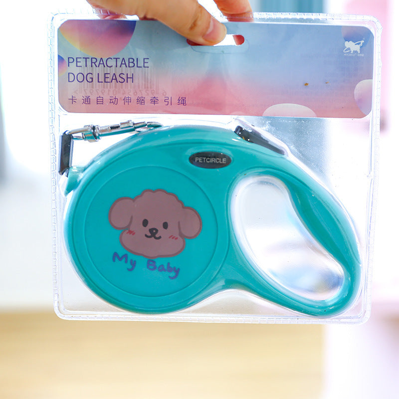 HKM-7121213 5m Cartoon Retractable Dog Leash with Comfortable Grip