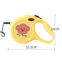 HKM-7121213 5m Cartoon Retractable Dog Leash with Comfortable Grip