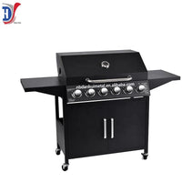 HKM-712147 Professional 6-Burner Gas BBQ Grill for Outdoor Cooking and Events