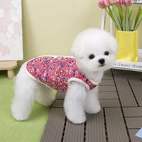 HKM-7121981 Stylish Pet Skirt for Dogs and Cats in Pink and Blue - Casual Ultrasonic Quilted Cotton, Unisex Sizes S-XXL