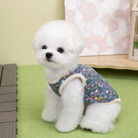 HKM-7121981 Stylish Pet Skirt for Dogs and Cats in Pink and Blue - Casual Ultrasonic Quilted Cotton, Unisex Sizes S-XXL