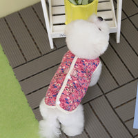 HKM-7121981 Stylish Pet Skirt for Dogs and Cats in Pink and Blue - Casual Ultrasonic Quilted Cotton, Unisex Sizes S-XXL