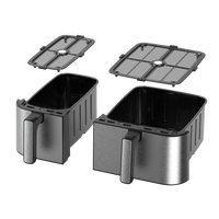 HKM-712211 11L Dual Core Air Fryer - Multifunctional Cooking Pot with Large Capacity and Visible Design