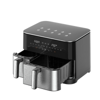 HKM-712211 11L Dual Core Air Fryer - Multifunctional Cooking Pot with Large Capacity and Visible Design