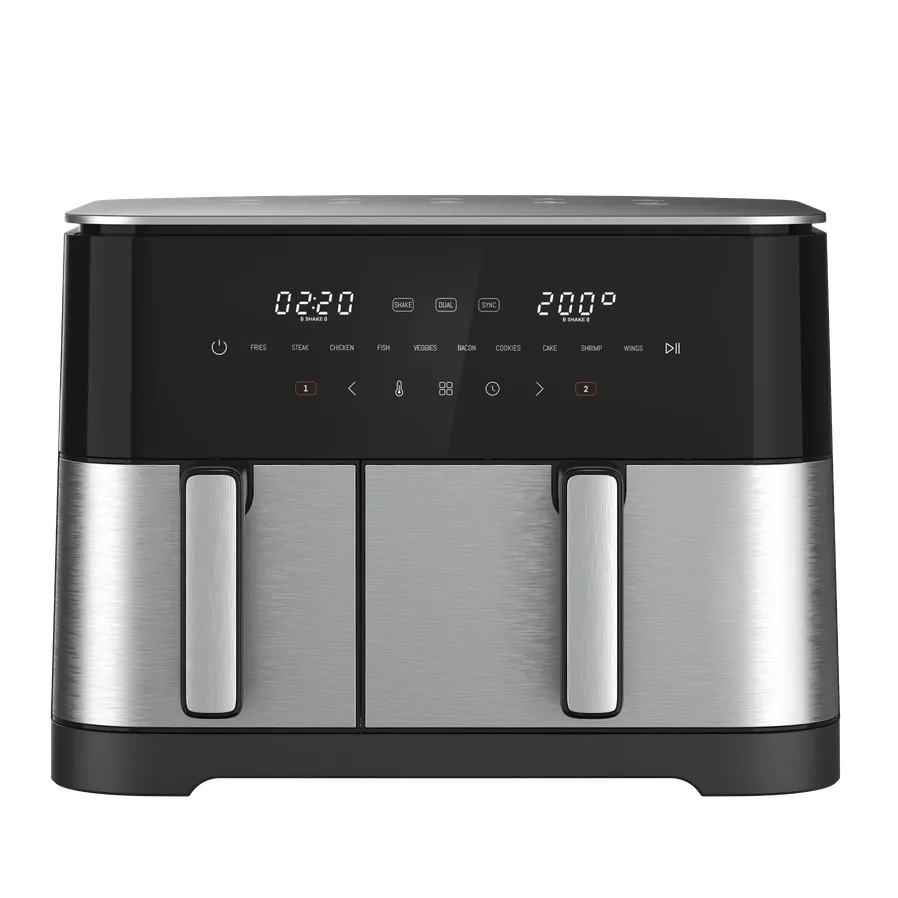 HKM-712211 11L Dual Core Air Fryer - Multifunctional Cooking Pot with Large Capacity and Visible Design