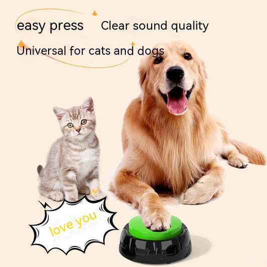 HKM-7122237 Pet Button Dog Voice Recorder - Interactive Acoustic Toy in Multiple Colors