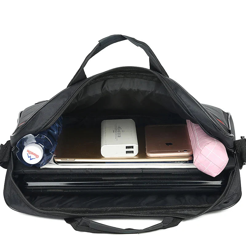 HKM-712339 Durable Waterproof 16 Inch Laptop Shoulder Bag for Men - Fashionable Casual Design