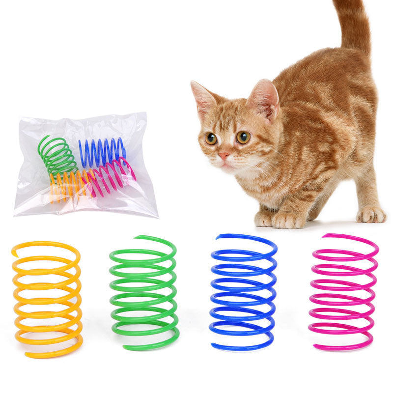 HKM-712403 Plastic Spring Cat Toy Interactive Play Ball