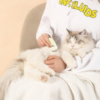 HKM-7124669 Dual-Use Pet Comb for Dog and Cat Hair Removal with Cleaning Needle, 10 x 8.1 x 1.6 cm