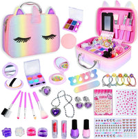 HKM-712467 Kids Pretend Play Makeup Toy Set with Portable Storage Box, Safe and Fun for Ages 2-13