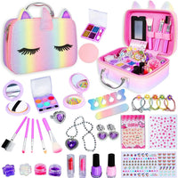 HKM-712467 Kids Pretend Play Makeup Toy Set with Portable Storage Box, Safe and Fun for Ages 2-13
