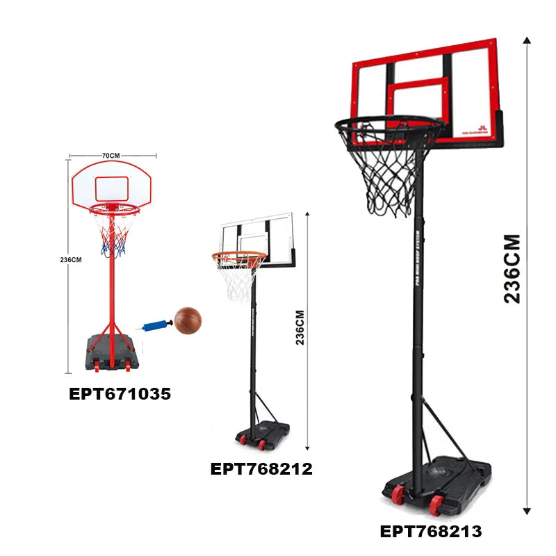 HKM-712595 Mini Portable Stand Basketball Hoop Set with Inflatable PVC Ball for Kids