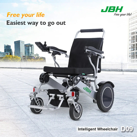HKM-712659 Portable Folding Electric Wheelchair for Seniors and Disabled Individuals - Lightweight Aluminum Design