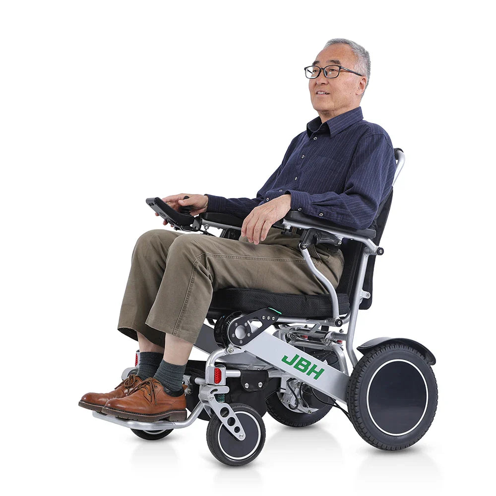 HKM-712659 Portable Folding Electric Wheelchair for Seniors and Disabled Individuals - Lightweight Aluminum Design
