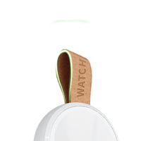 HKM-712659 Portable Magnetic Wireless Charger Keychain in Ivory White and Black