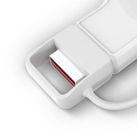 HKM-712659 Portable Magnetic Wireless Charger Keychain in Ivory White and Black