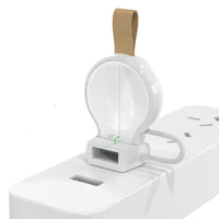 HKM-712659 Portable Magnetic Wireless Charger Keychain in Ivory White and Black