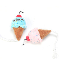 HKM-7126845 Plush Ice Cream-Shaped Dog Molar Toy for Chewing and Sound