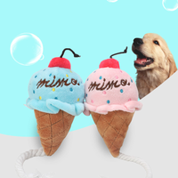 HKM-7126845 Plush Ice Cream-Shaped Dog Molar Toy for Chewing and Sound