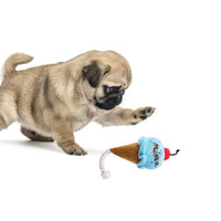 HKM-7126845 Plush Ice Cream-Shaped Dog Molar Toy for Chewing and Sound