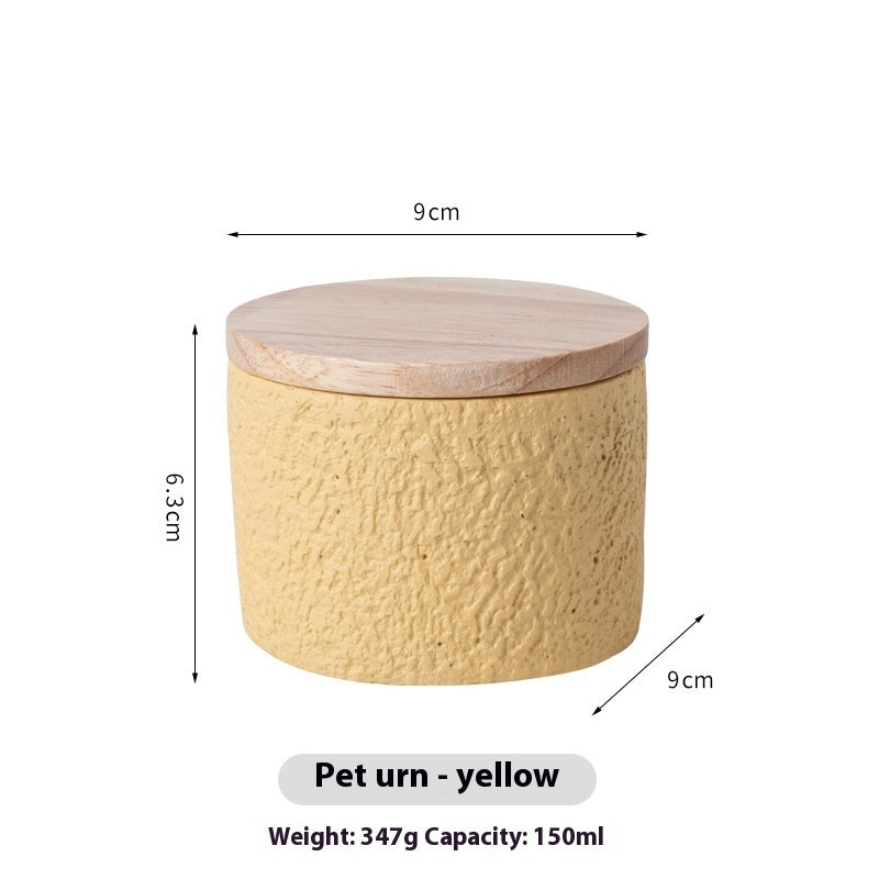 HKM-7127229 Pet Cinerary Casket for Dogs and Cats - Handmade Cement Ash Urn