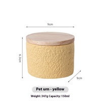 HKM-7127229 Pet Cinerary Casket for Dogs and Cats - Handmade Cement Ash Urn