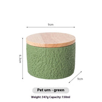 HKM-7127229 Pet Cinerary Casket for Dogs and Cats - Handmade Cement Ash Urn