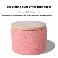 HKM-7127229 Pet Cinerary Casket for Dogs and Cats - Handmade Cement Ash Urn
