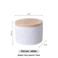 HKM-7127229 Pet Cinerary Casket for Dogs and Cats - Handmade Cement Ash Urn