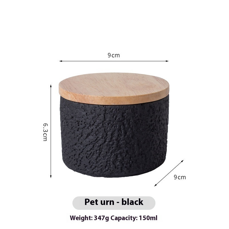 HKM-7127229 Pet Cinerary Casket for Dogs and Cats - Handmade Cement Ash Urn