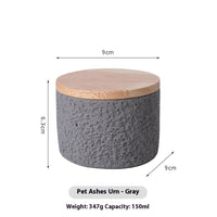 HKM-7127229 Pet Cinerary Casket for Dogs and Cats - Handmade Cement Ash Urn