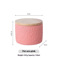 HKM-7127229 Pet Cinerary Casket for Dogs and Cats - Handmade Cement Ash Urn