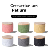 HKM-7127229 Pet Cinerary Casket for Dogs and Cats - Handmade Cement Ash Urn