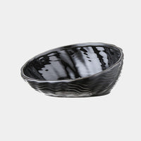 HKM-7127357 Ceramic Cat Bowl with Angled Mouth and Bamboo Frame - Small and Large Sizes Available
