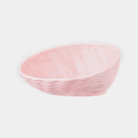 HKM-7127357 Ceramic Cat Bowl with Angled Mouth and Bamboo Frame - Small and Large Sizes Available