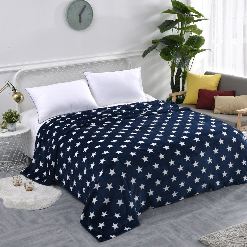HKM-712787 Cozy Coral Fleece Yoga Blanket in Soft Flannel Material