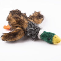 HKM-7127997 Bionic Plush Duck Toy for Dogs with Sound Feature, 8-inch Flannel Design