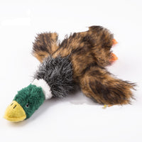 HKM-7127997 Bionic Plush Duck Toy for Dogs with Sound Feature, 8-inch Flannel Design