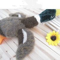 HKM-7127997 Bionic Plush Duck Toy for Dogs with Sound Feature, 8-inch Flannel Design