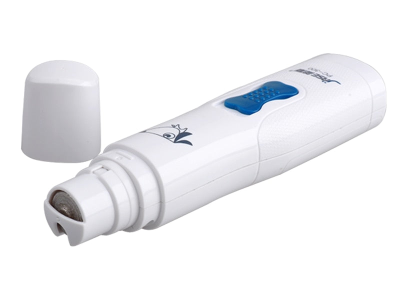 HKM-7128765 Electric Pet Nail Grinder for Dogs and Cats with Dual Ports, Low Noise, and Safe Design