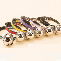 HKM-7129149 Durable PU Pet Collar with Claw Print Bone Design and Alloy Bell in Multiple Colors