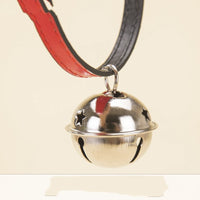 HKM-7129149 Durable PU Pet Collar with Claw Print Bone Design and Alloy Bell in Multiple Colors